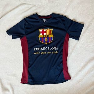 FCBarcslona v-neck t shirt size XL (kids)
